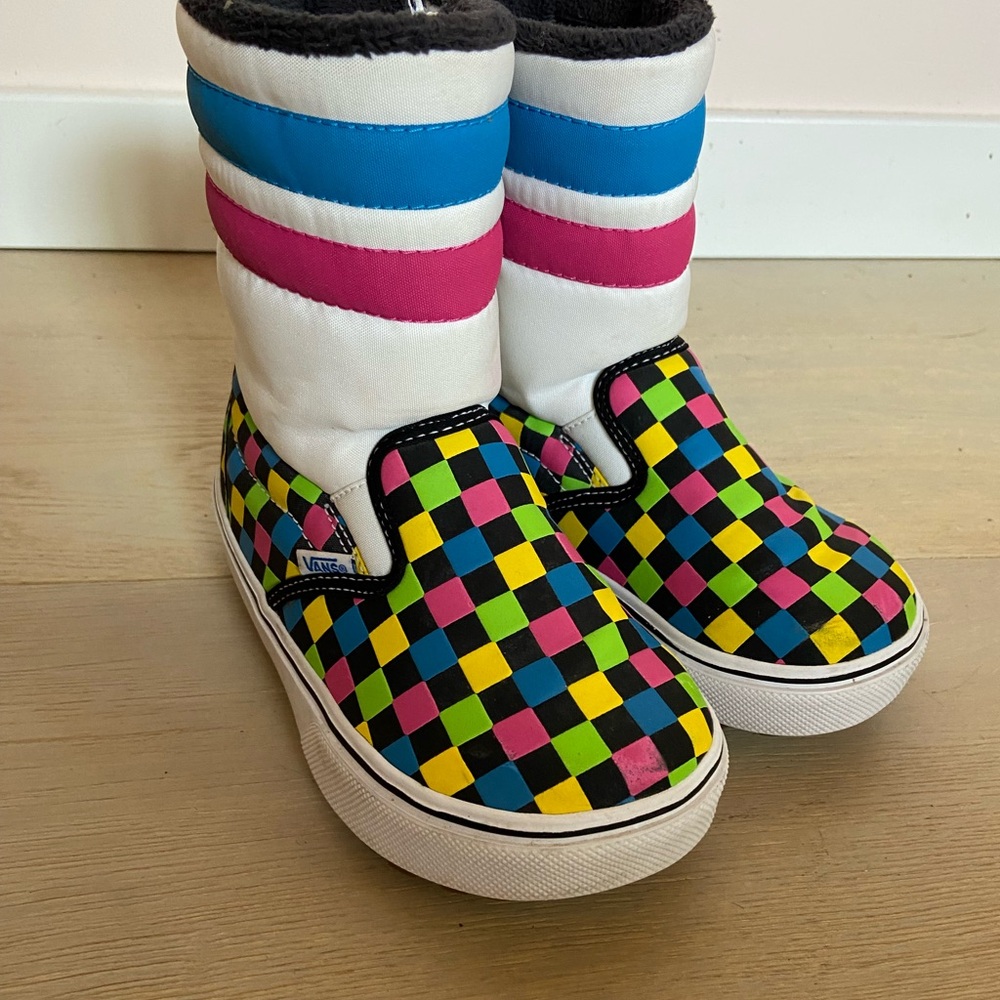 Vans Kids' Colorful Checkered Boots